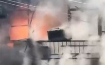 Bakıda binada yanğın