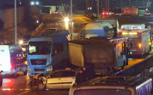 Yasamalda buzlu yol qəzaya səbəb oldu