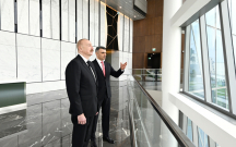 Prezident Mərkəzi Bankın yeni binasının açılışında