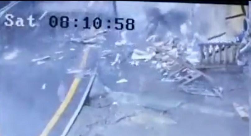 Partlayış baş verən an...