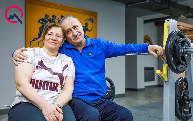 35 illik evli cütlüyün fitness sevgisi...