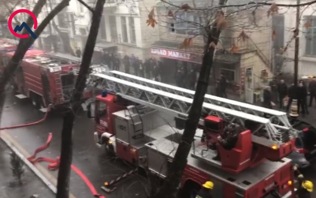 Bakının mərkəzində yanğın olub