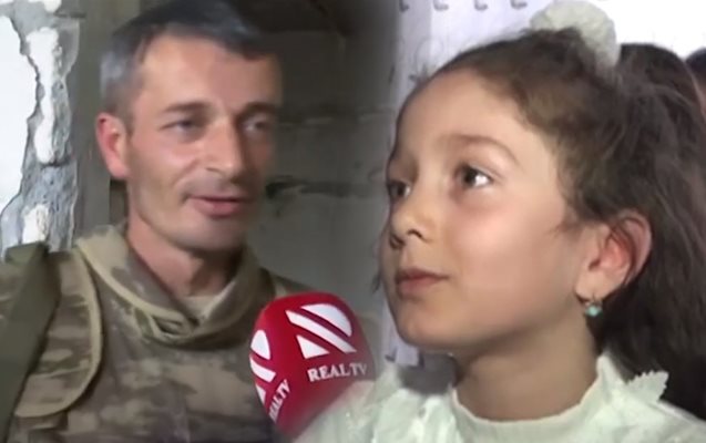 Ön cəbhədə döyüşən atadan 7 yaşlı Xədicəyə təbrik