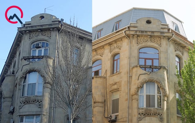 Bakıdakı tarixi binanın üzərində mansard tikilib