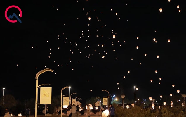 Bakıda səmaya işıq fənərləri buraxıldı