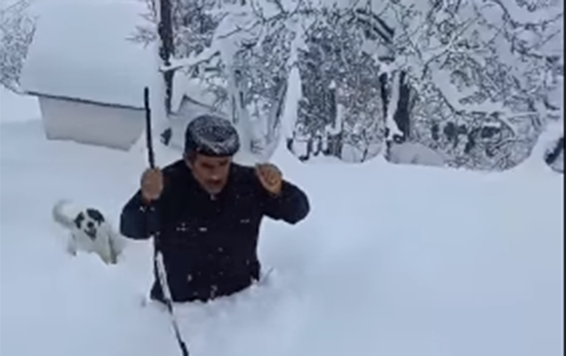 Bayram günü qardan paylaşdığı video ilə gündəm oldu