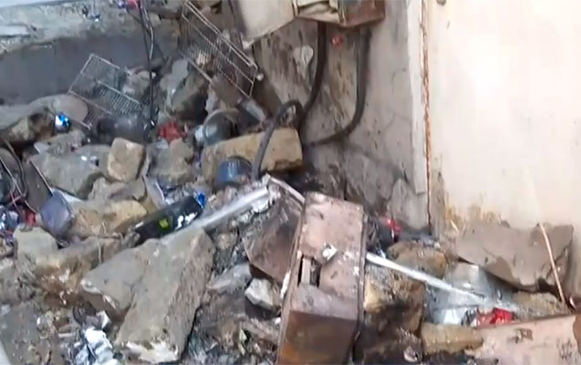 Partlayış olan gecə klubundan görüntülər