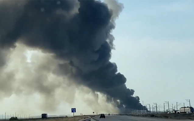 “Azərsun”dakı yanğından yeni görüntülər