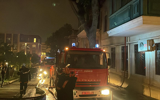 Təzəpir məscidinin yaxınlığındakı yanğın söndürüldü