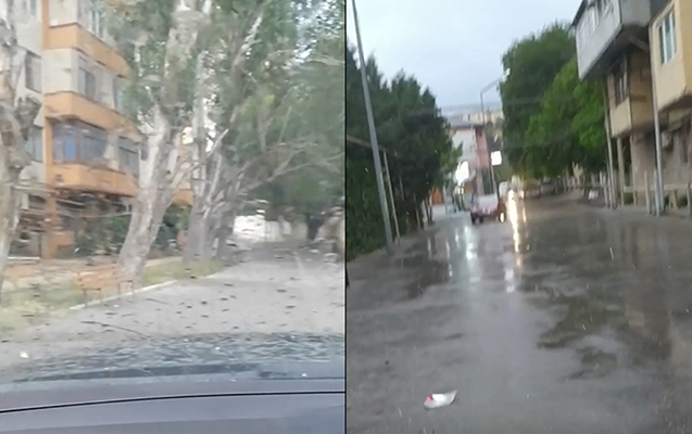 Bakıya dolu yağıb