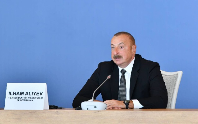 İlham Əliyev IX Qlobal Bakı Forumunda çıxış etdi