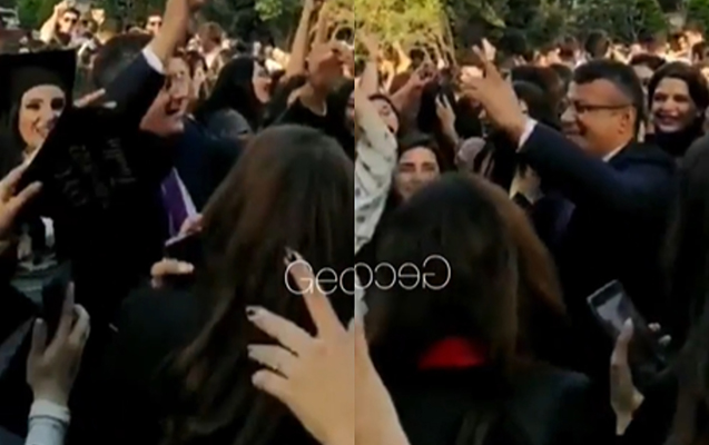 Məzun günündə prorektorun rəqsi gündəm oldu