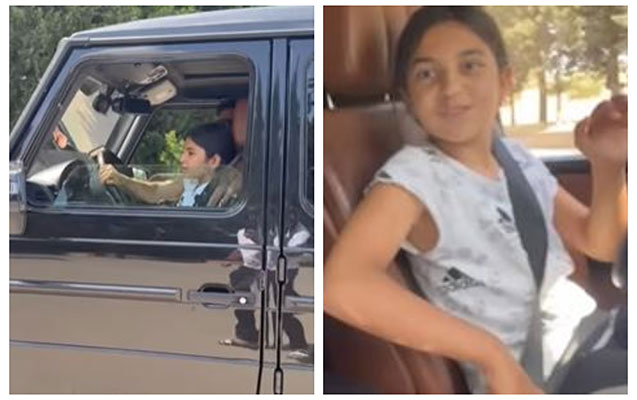 Kamil 10 yaşlı qızına maşın sürdürdü