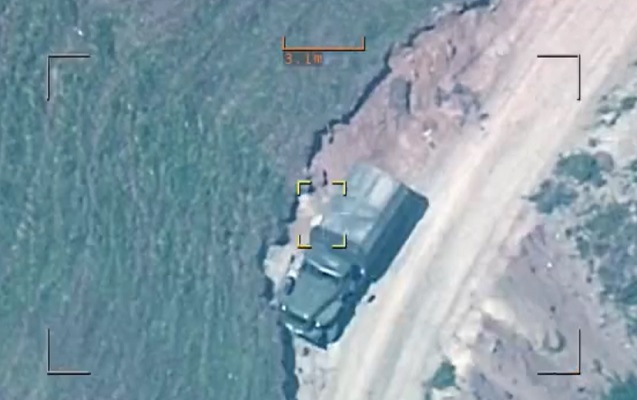 Ordumuz erməni terrorçularının avtomobilini məhv etdi