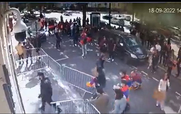 Ermənilər Azərbaycanın Fransadakı səfirliyinə hücum etdilər