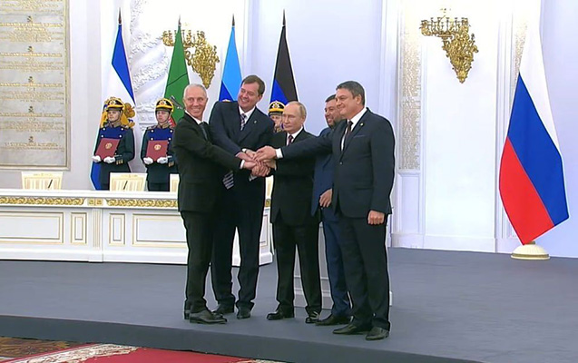 Ukraynanın 4 regionunun Rusiyaya daxil olmasına dair sazişlər imzalandı