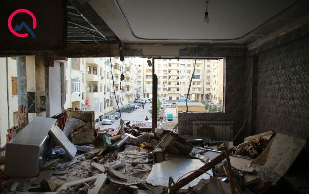 Ötən gün baş vermiş partlayışdan geriyə qalanlar...