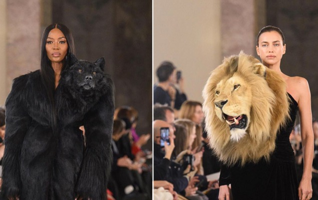 Podiuma şir və canavarbaşlı libaslarda çıxdılar, tənqid olundular