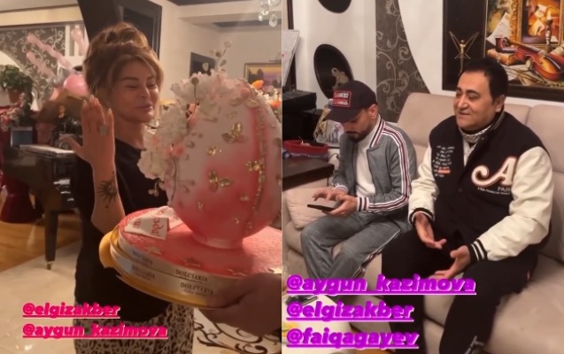 Gecəyarısı Aygün Kazımovaya sürpriz etdilər