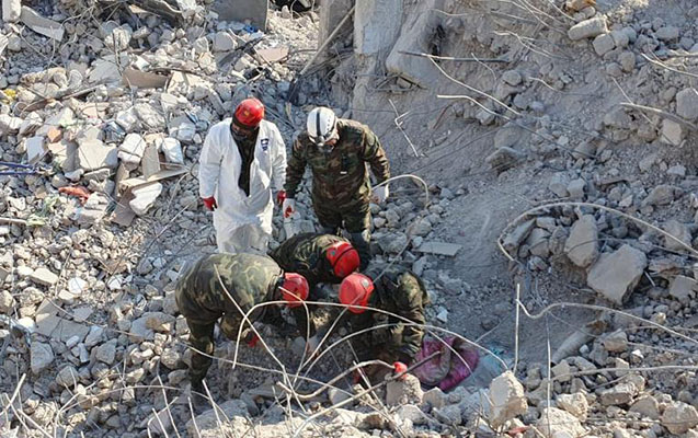 Xilasedicilərimizin dağıntılardan çıxardığı cəsədlərin sayı artdı