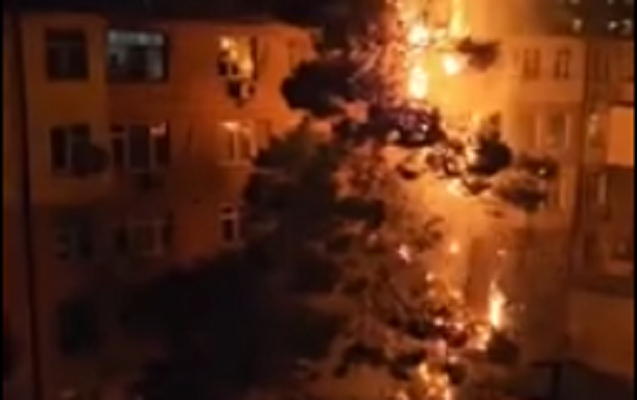 Bakıda bayram tonqalı yanğına səbəb oldu