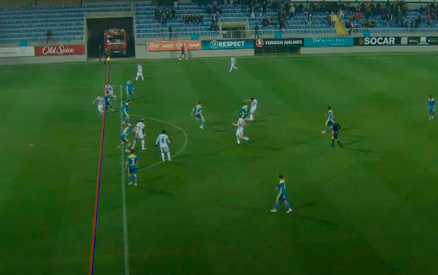 “Neftçi” – “Kəpəz” matçında VAR-ın çəkdiyi ofsayd xətti mübahisə yaratdı