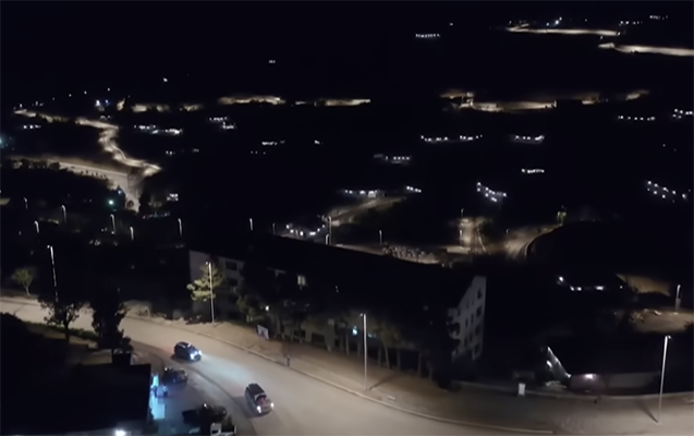 Laçının möhtəşəm gecə görüntüsü