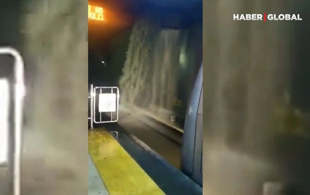 Ankarada metronu sel basdı