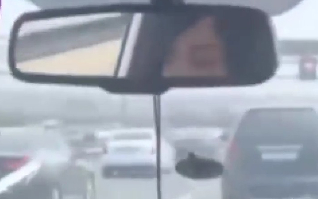 Bakıda qadın sürücünün həmin təhlükəli manevrləri