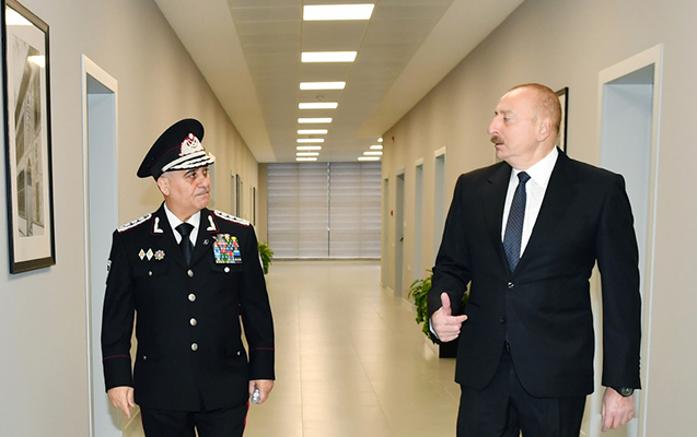 İlham Əliyev DTX-nin yeni inzibati binalarının açılışına qatıldı