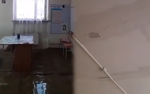 “Məktəbin tavanı sıradan çıxıb, yağış birbaşa otaqlara yağır”