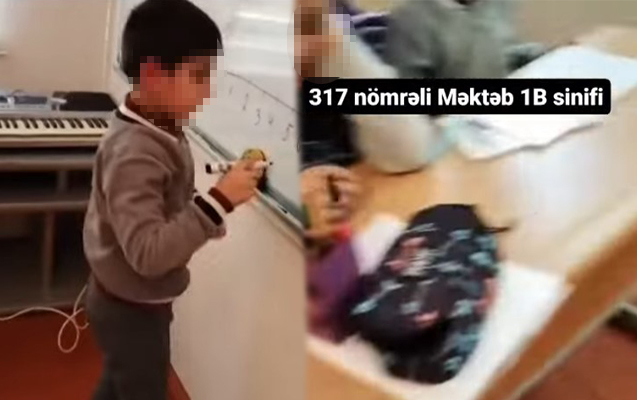 Müəllim 1-ci sinif şagirdlərini təhqir etdi, töhmət aldı