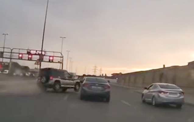 Bakıdakı qəribə qəzanın anbaan görüntüləri