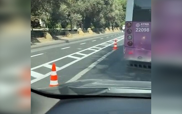 Prospektdəki yeni xətlənmə narazılıq yaratdı