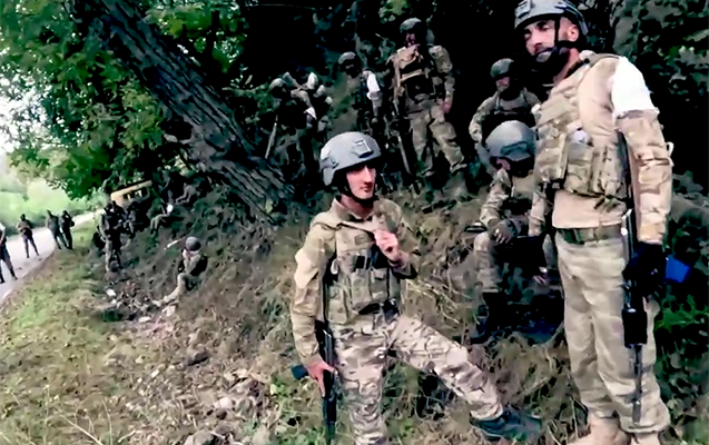 Müdafiə Nazirliyi antiterror əməliyyatından görüntülər yaydı