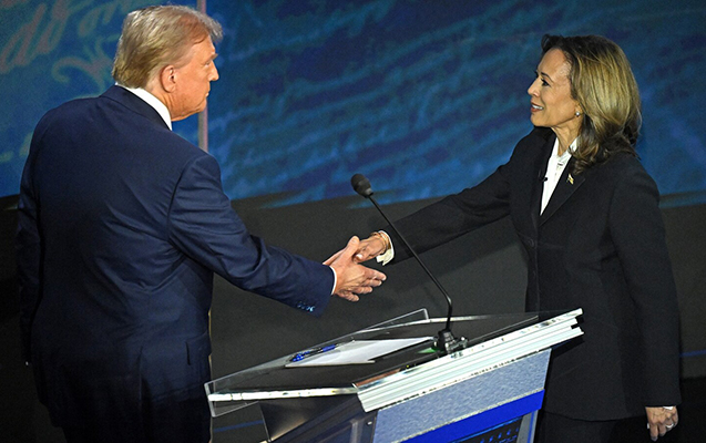 Trampla Harrisin ilk debatı keçirildi