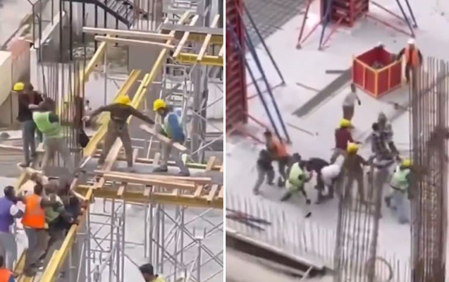 “Kamp Nou”da fəhlələr arasında əlbəyaxa dava