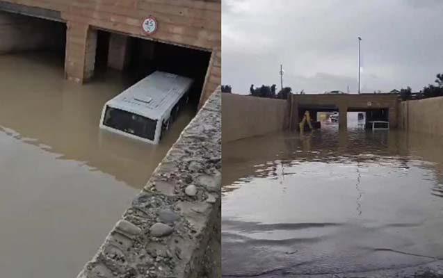 Tunellərdə avtobuslar batdı