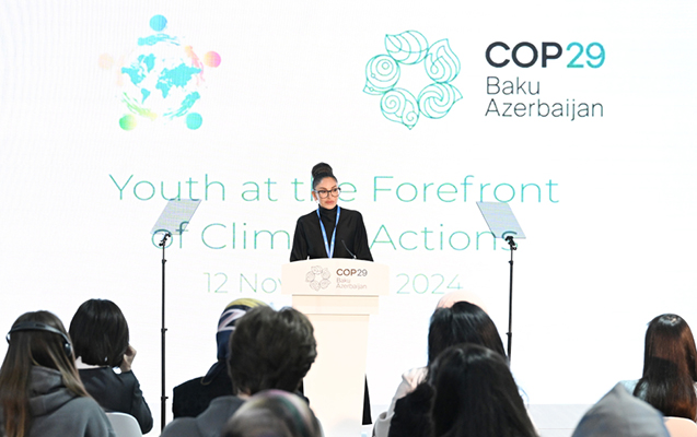 Mehriban Əliyevanın konfransdakı çıxışının