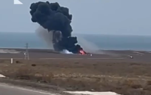 AZAL təyyarəsinin qəzaya düşmə anı