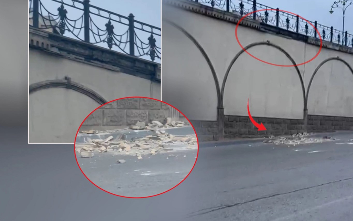 Babək prospektində təhlükəli vəziyyət