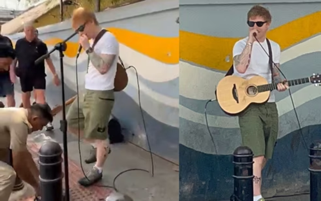 Polis Ed Şiranı tanımadı, konsertini yarıda kəsdi