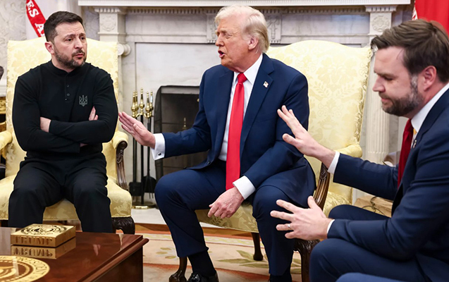 Trampla Zelenski arasında gərgin anlar