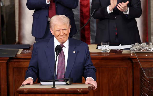 Tramp Konqresdə çıxış etdi