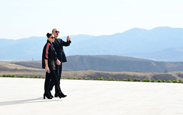 Prezidentlə xanımının Ağdərə səfərindən