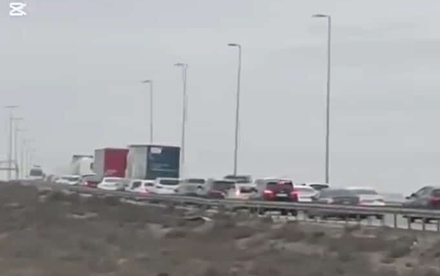 Bakı-Qazax yolunda böyük tıxac