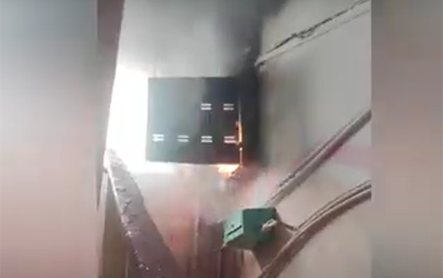 Sumqayıtda yaşayış binasında yanğın