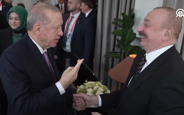 İlham Əliyevlə Ərdoğanın səmimi görüşü