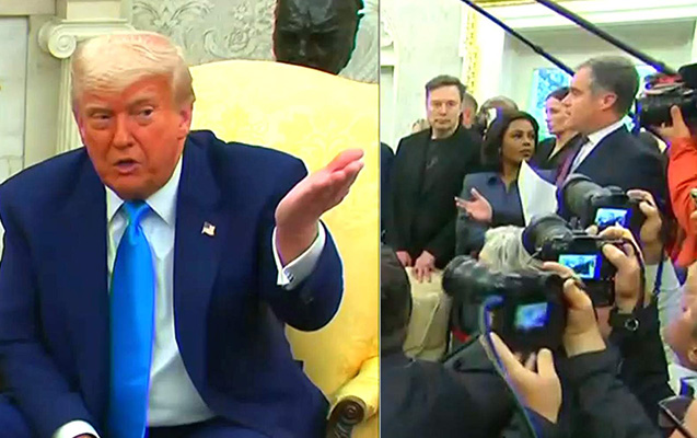 Trampla jurnalist arasında mübahisə