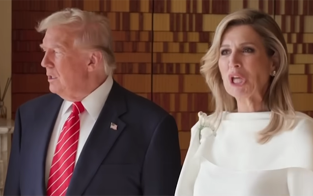 Niderland kraliçası Trampın “ağzını əydi”